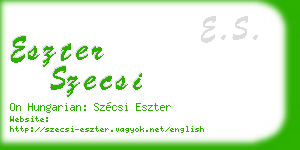 eszter szecsi business card